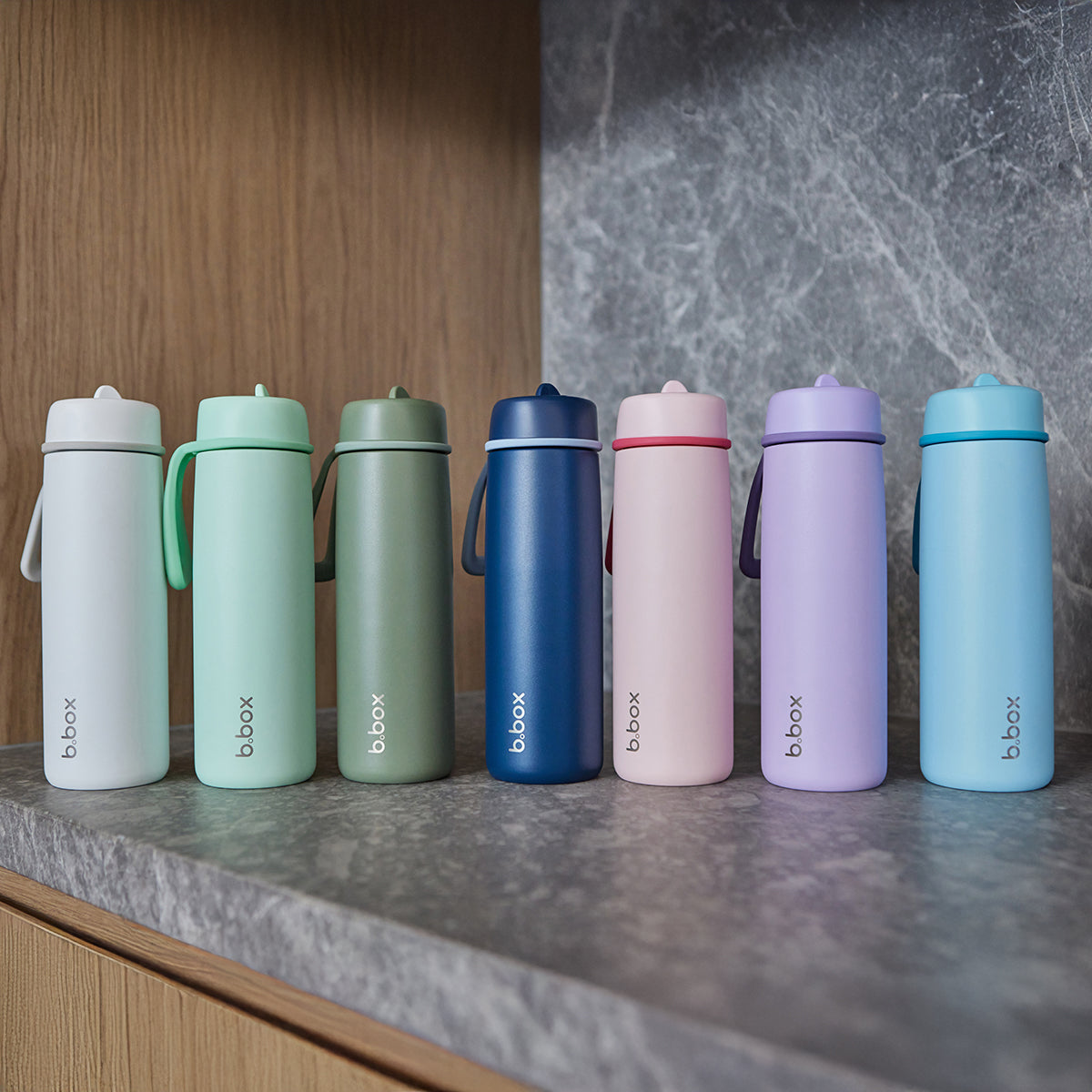 b.box Insulated Flip Top 690ml Bottle - Assorted Colours