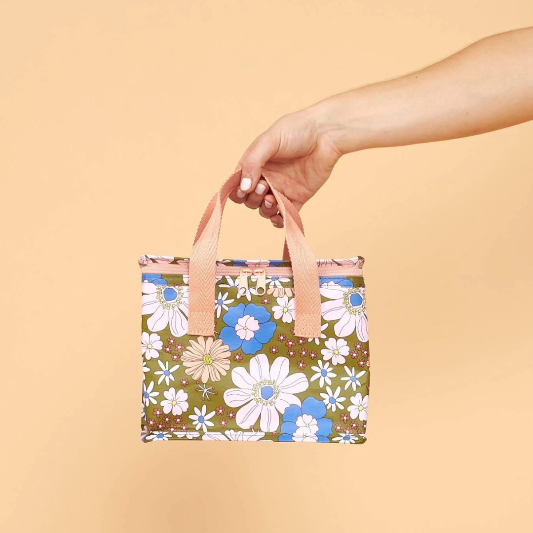 Kollab Insulated Lunch Box Bag - Blue Flowers *PREORDER*