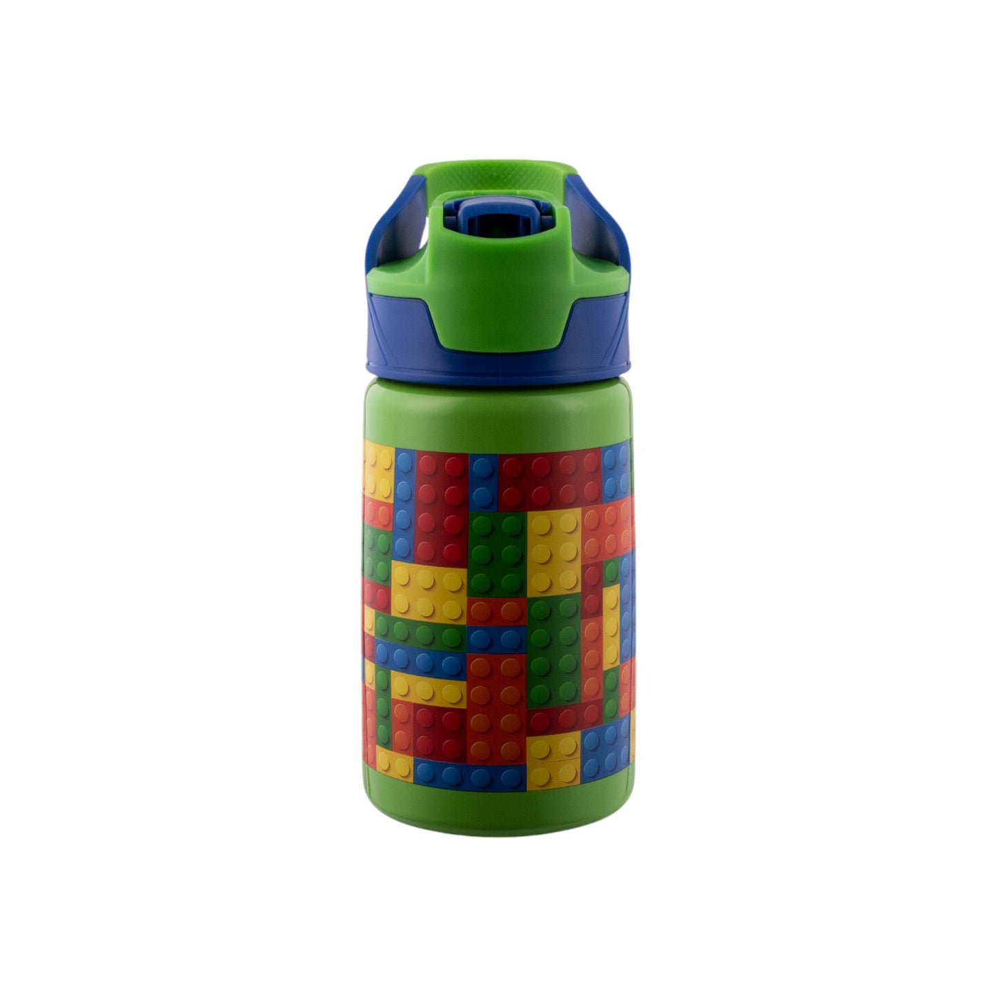 Avanti YumYum 375ml Auto Flip Spout Insulated Bottle - Building Blocks