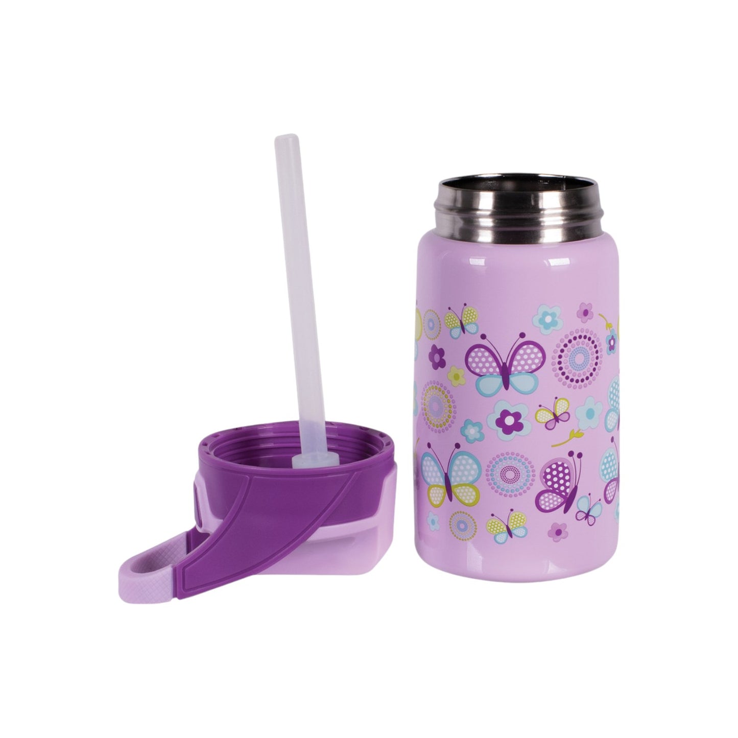 Avanti YumYum 375ml Auto Flip Spout Insulated Bottle - Butterflies