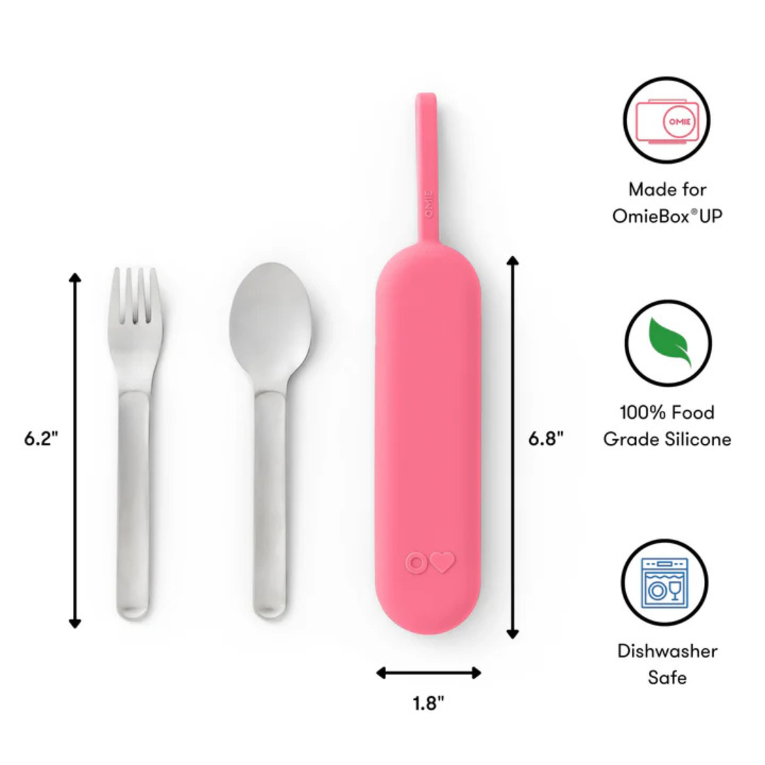 Omie Up Stainless Steel 3 Piece Utensil Set - Assorted Colours