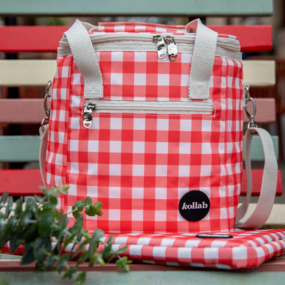 Kollab Mini Insulated Cooler Bag - Red Check *PREORDER*