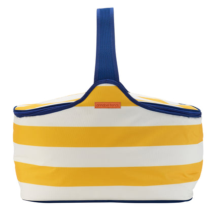 Annabel Trends Picnic Cooler Bag - Yellow Stripe