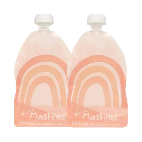 Little Mashies Reusable Yogurt Pouch 2 Pack - Rainbow