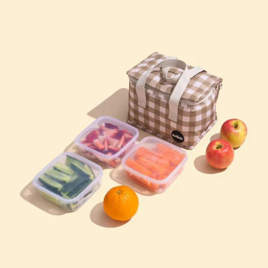 Kollab Insulated Lunch Box Bag - Olive Check *PREORDER*