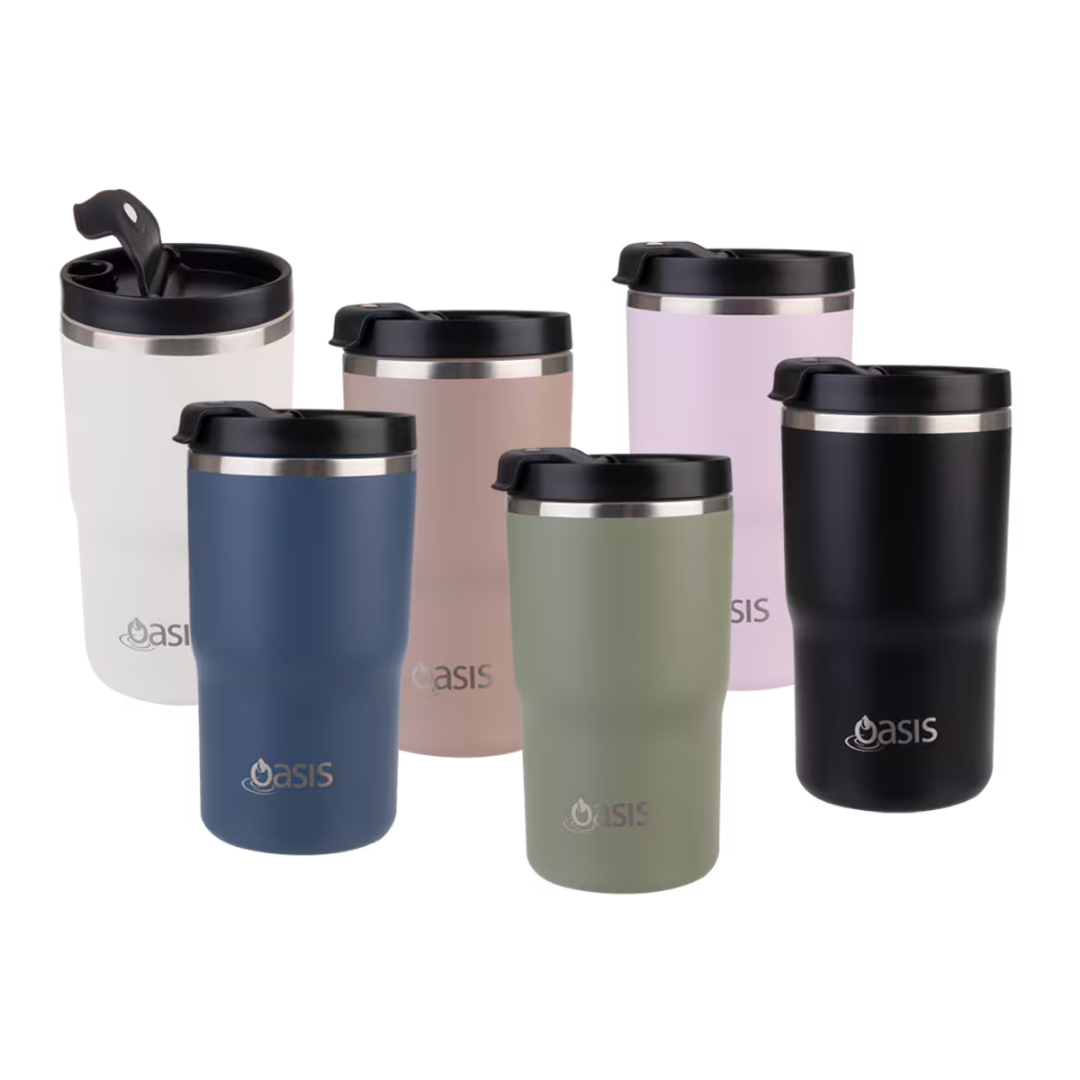 Oasis 480ml Ceramic Lined Insulated Travel Mug - Assorted Colours