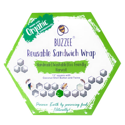 BUZZEE Organic Beeswax Sandwich Wrap - Harvest