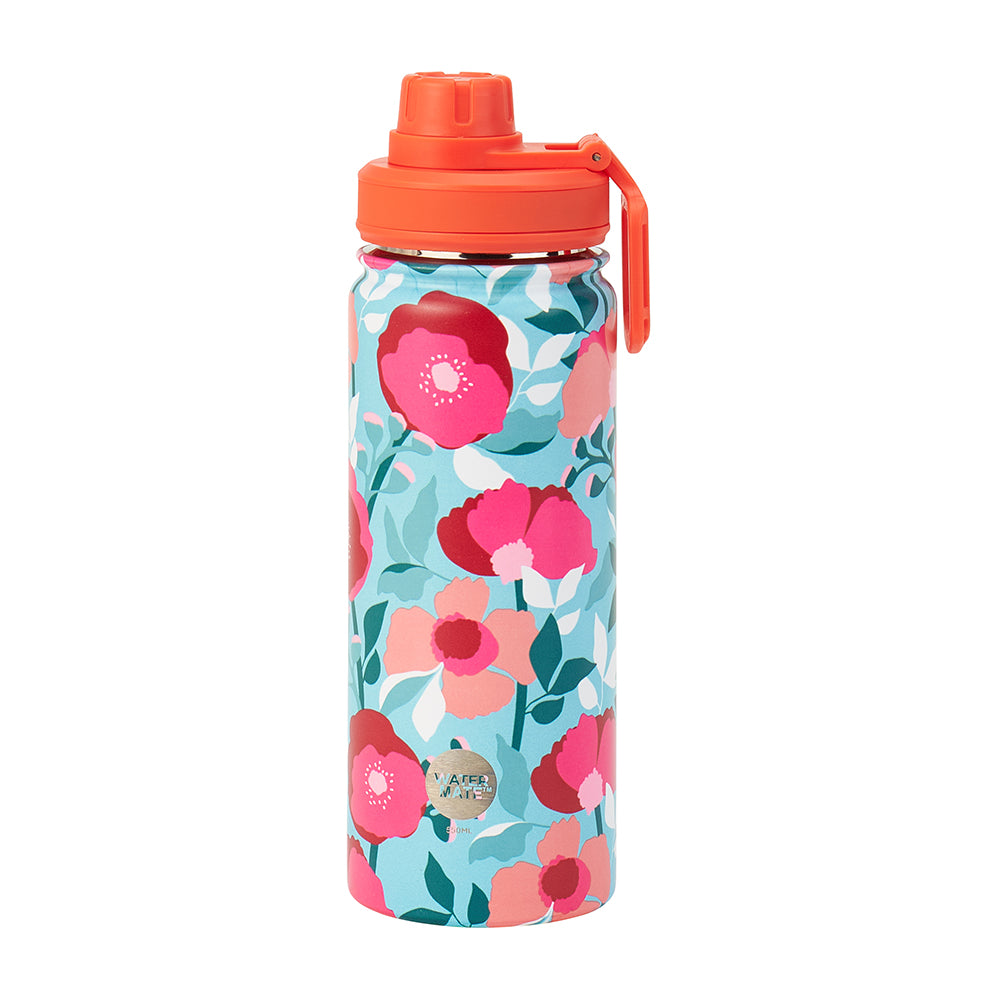 Annabel Trends Watermate Stainless Drink 550ml Bottle - Sherbet Poppies