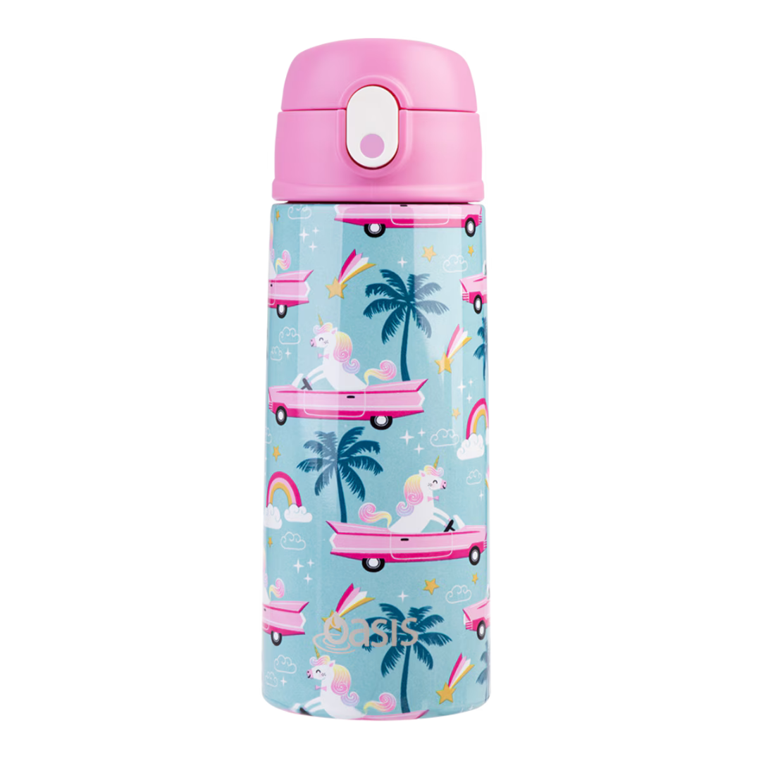 Oasis 550ml Kid's Drink Bottle w/ Sipper - Pink Cadillac