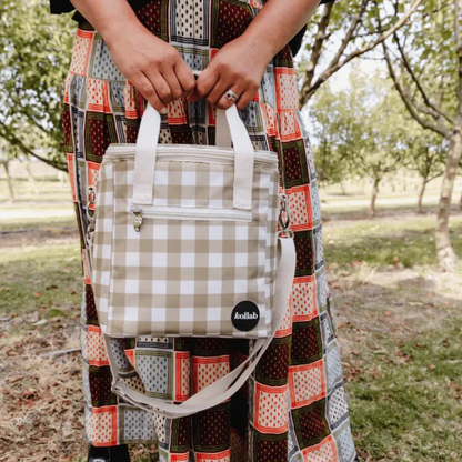 Kollab Mini Insulated Cooler Bag - Olive Check *PREORDER*