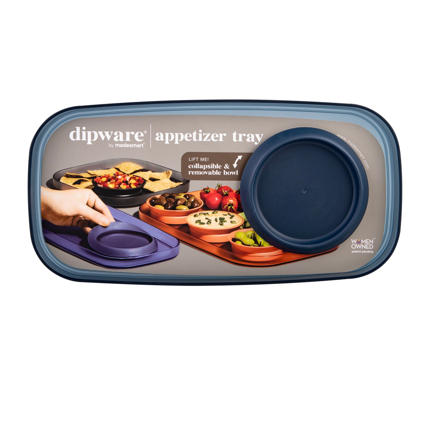 Madesmart Dipware Appetiser Tray with Bowl - Assorted Colours