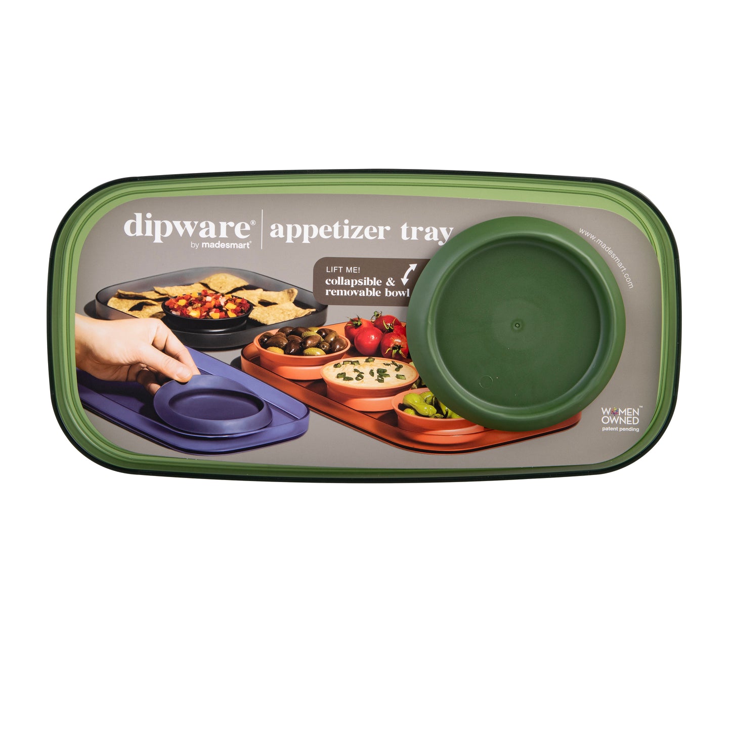 Madesmart Dipware Appetiser Tray with Bowl - Assorted Colours