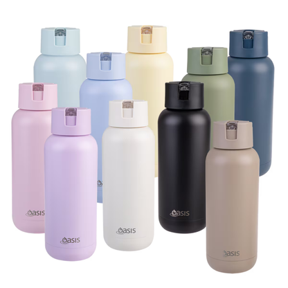 Oasis 1L Moda Ceramic Lined Insulated Drink Bottle - Assorted Colours