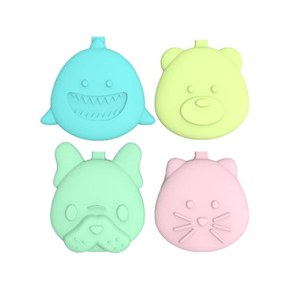 Melii Animal Silicone Push Pops w/ Tray - 4 Pack