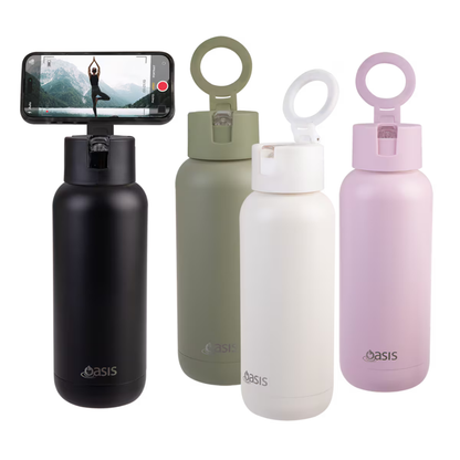 Oasis 1L Moda Ceramic Lined Insulated Drink Bottle w/ Mag Grip - Assorted Colours