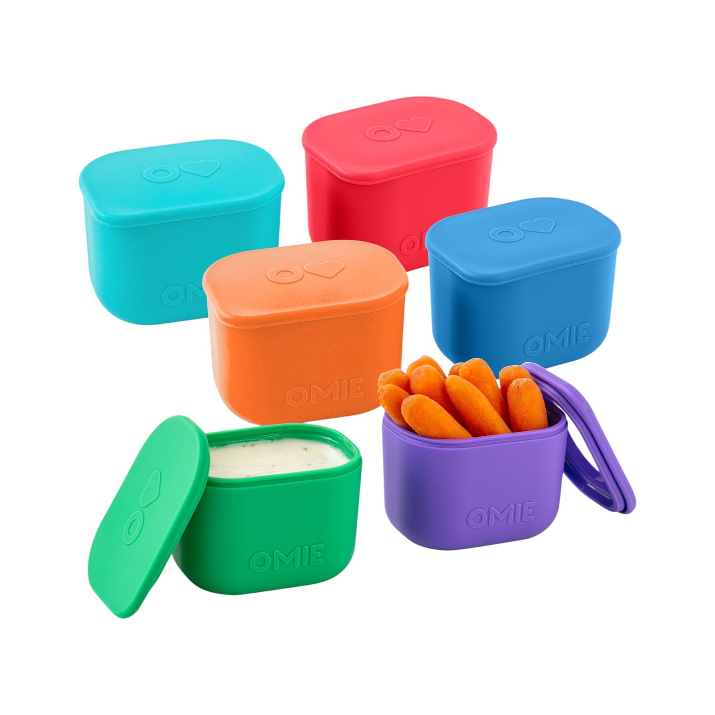 Omie OmieBox UP Silicone Dip Containers Set 2 - Assorted Colours