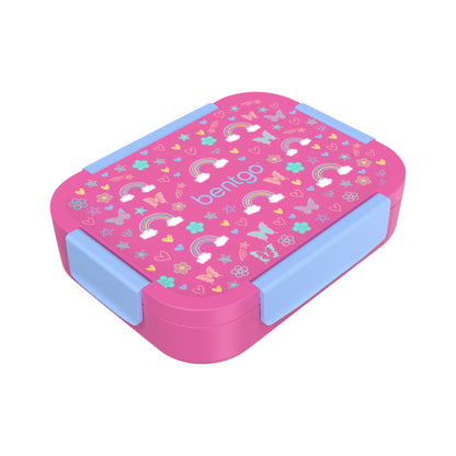 Bentgo Kids Snap & Go Lunch Box - Rainbows & Butterflies