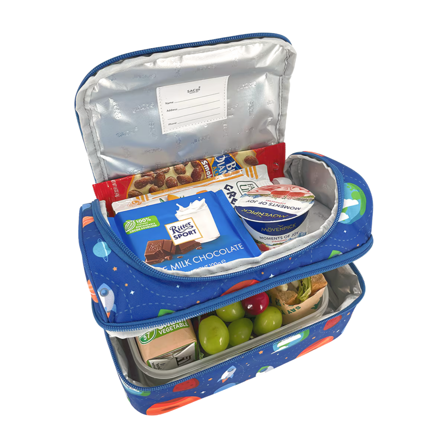 Sachi Insulated Double Decker Lunch Bag - Outer Space