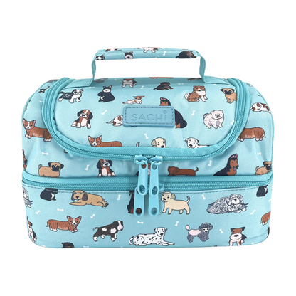 Sachi Insulated Double Decker Lunch Bag - Puppy Dogs