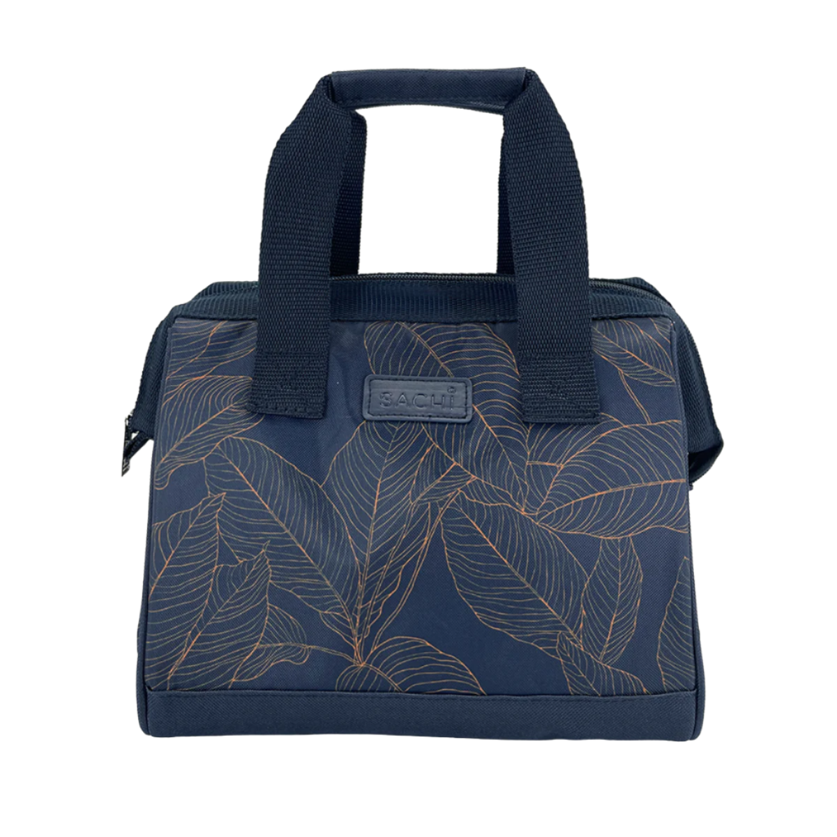 Sachi Insulated Lunch Bag - Navy Leaves