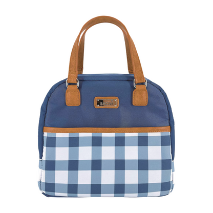 Sachi Insulated Cali Lunch Bag - Indigo Gingham