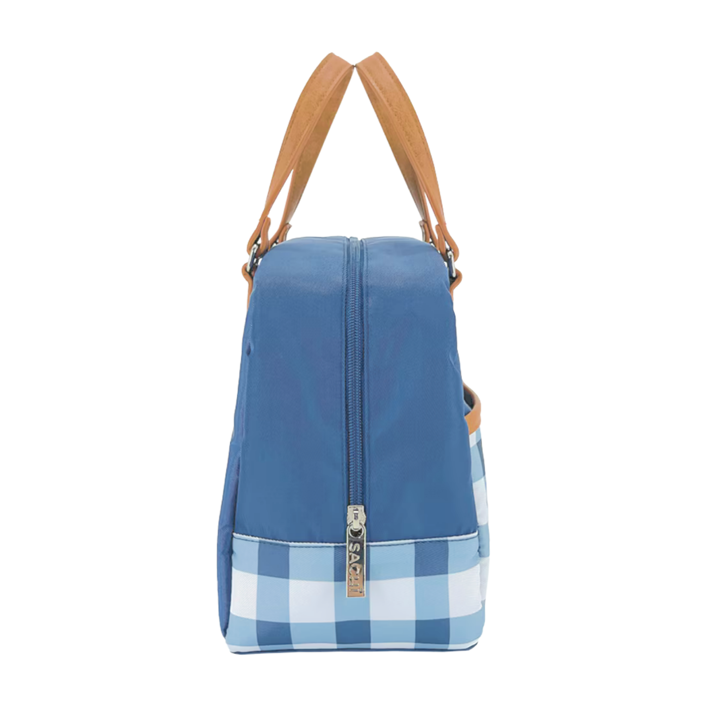 Sachi Insulated Cali Lunch Bag - Indigo Gingham