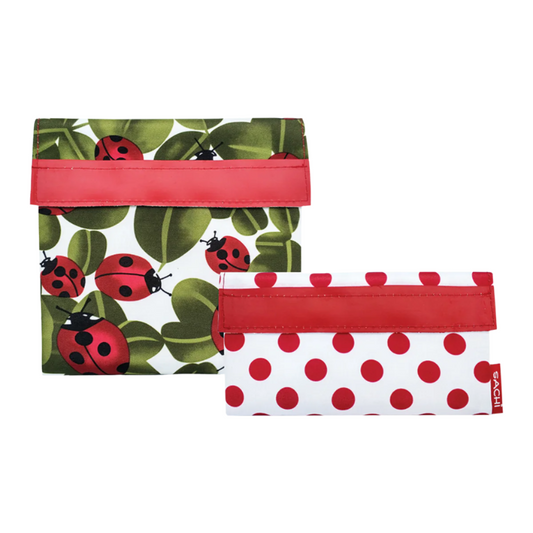 Sachi Reusable Sandwich & Snack Bags - Lady Bug