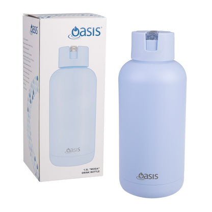 Oasis 1.5L Moda Ceramic Lined Insulated Drink Bottle - Assorted Colours