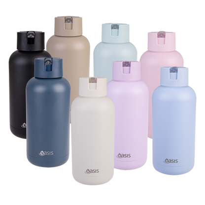 Oasis 1.5L Moda Ceramic Lined Insulated Drink Bottle - Assorted Colours