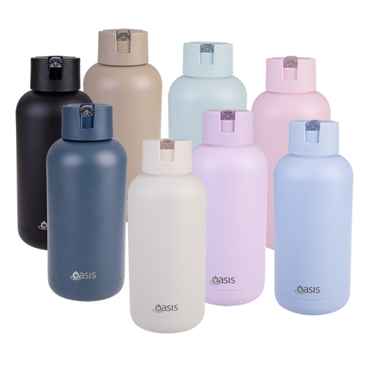 Oasis 1.5L Moda Ceramic Lined Insulated Drink Bottle - Assorted Colours