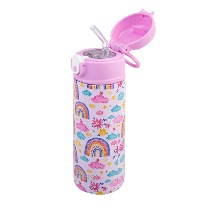 Oasis 550ml Kid's Drink Bottle w/ Sipper - Rainbow Sky