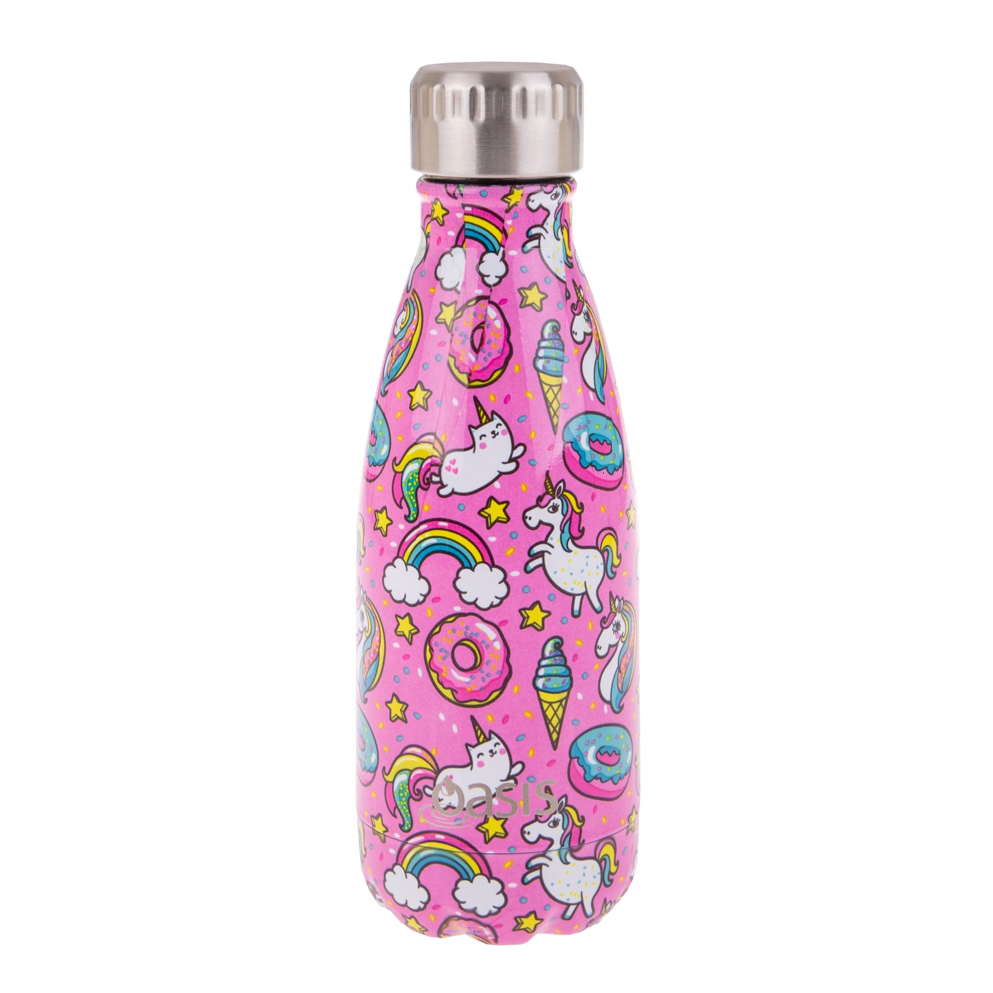 Oasis 350ml Stainless Steel Insulated Drink Bottle - Unicorn