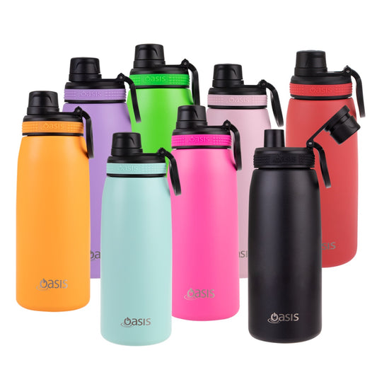 Oasis 780ml Stainless Steel Insulated Challenger Sports Drink Bottle with Screw Top - Assorted Colours