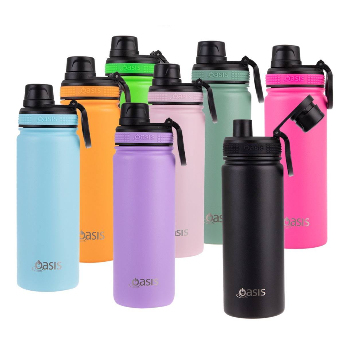 Oasis 550ml Stainless Steel Insulated Challenger Drink Bottle w/ Screw Cap - Assorted Colours