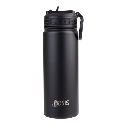 Oasis 550ml Stainless Steel Insulated Challenger Drink Bottle w/ Sipper Straw Lid - Assorted Colours