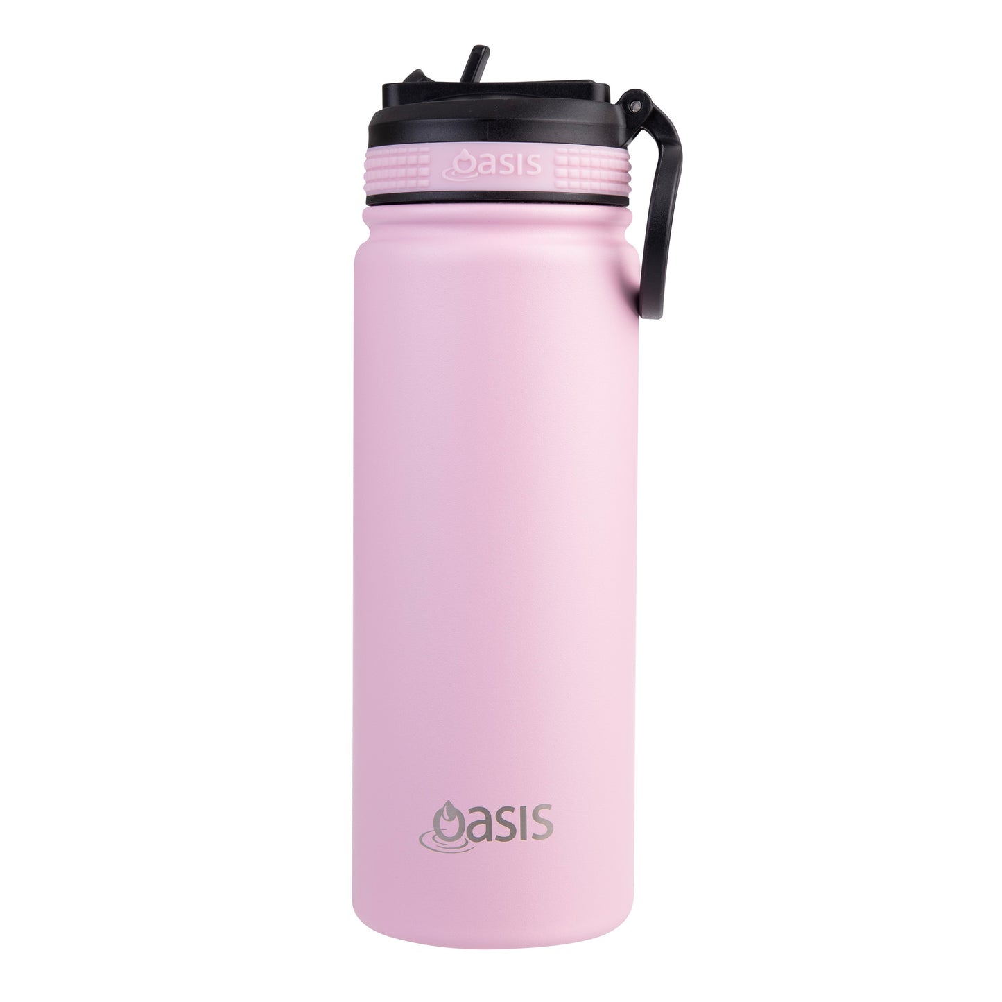 Oasis 550ml Stainless Steel Insulated Challenger Drink Bottle w/ Sipper Straw Lid - Assorted Colours