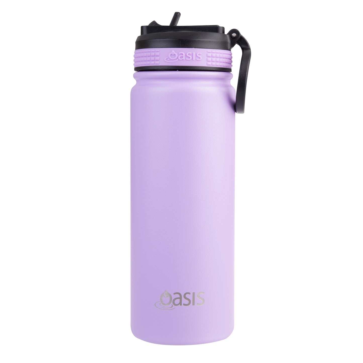 Oasis 550ml Stainless Steel Insulated Challenger Drink Bottle w/ Sipper Straw Lid - Assorted Colours