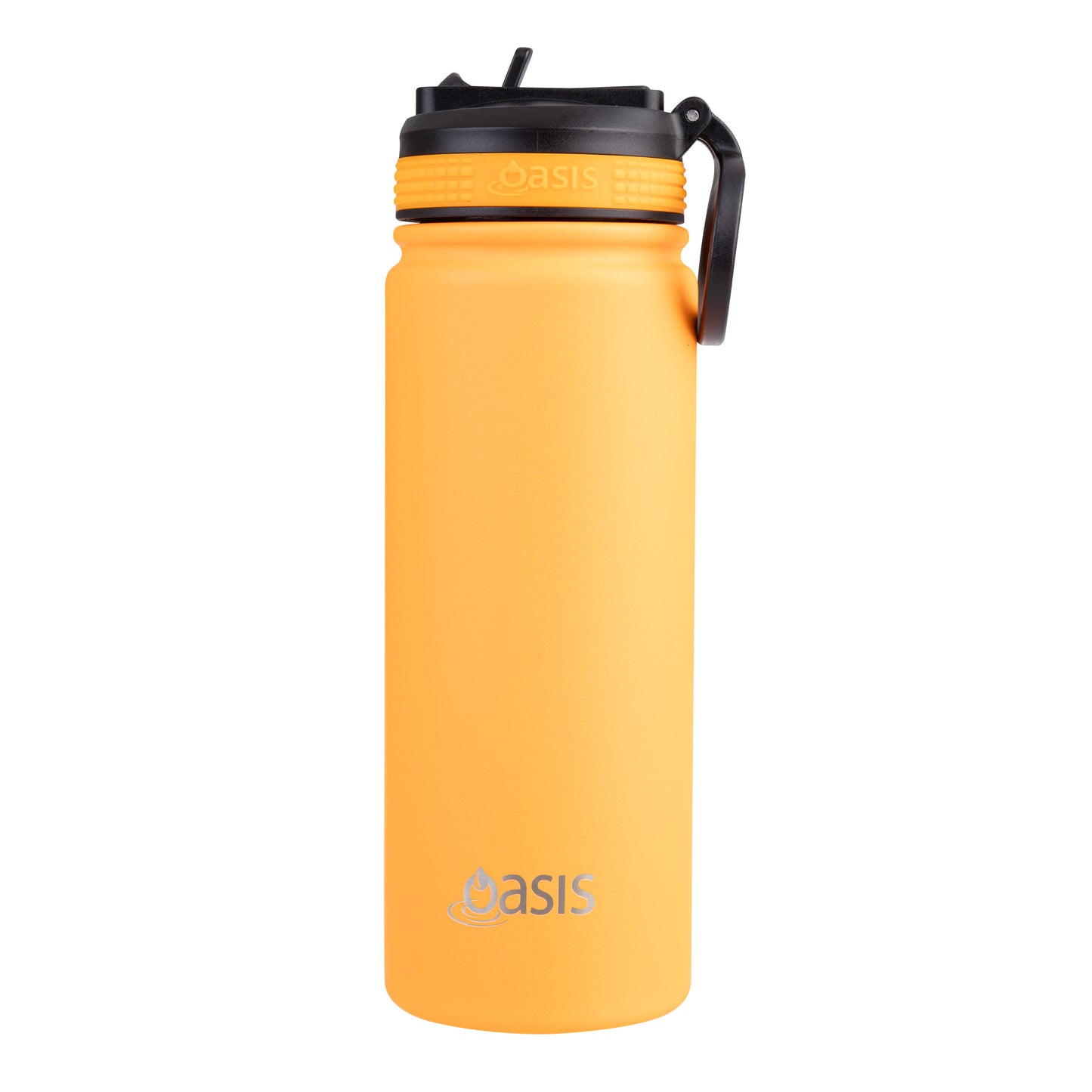 Oasis 550ml Stainless Steel Insulated Challenger Drink Bottle w/ Sipper Straw Lid - Assorted Colours