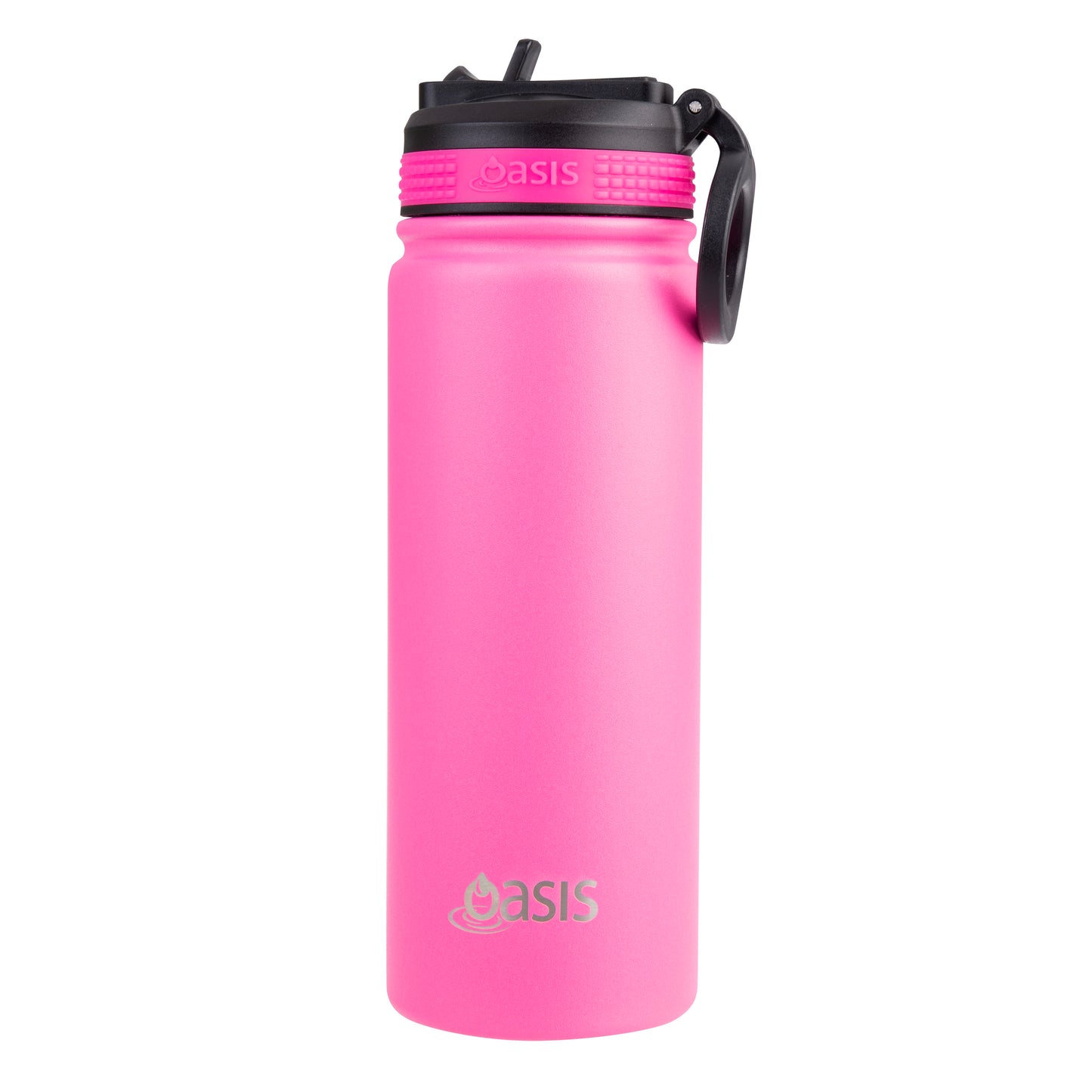 Oasis 550ml Stainless Steel Insulated Challenger Drink Bottle w/ Sipper Straw Lid - Assorted Colours