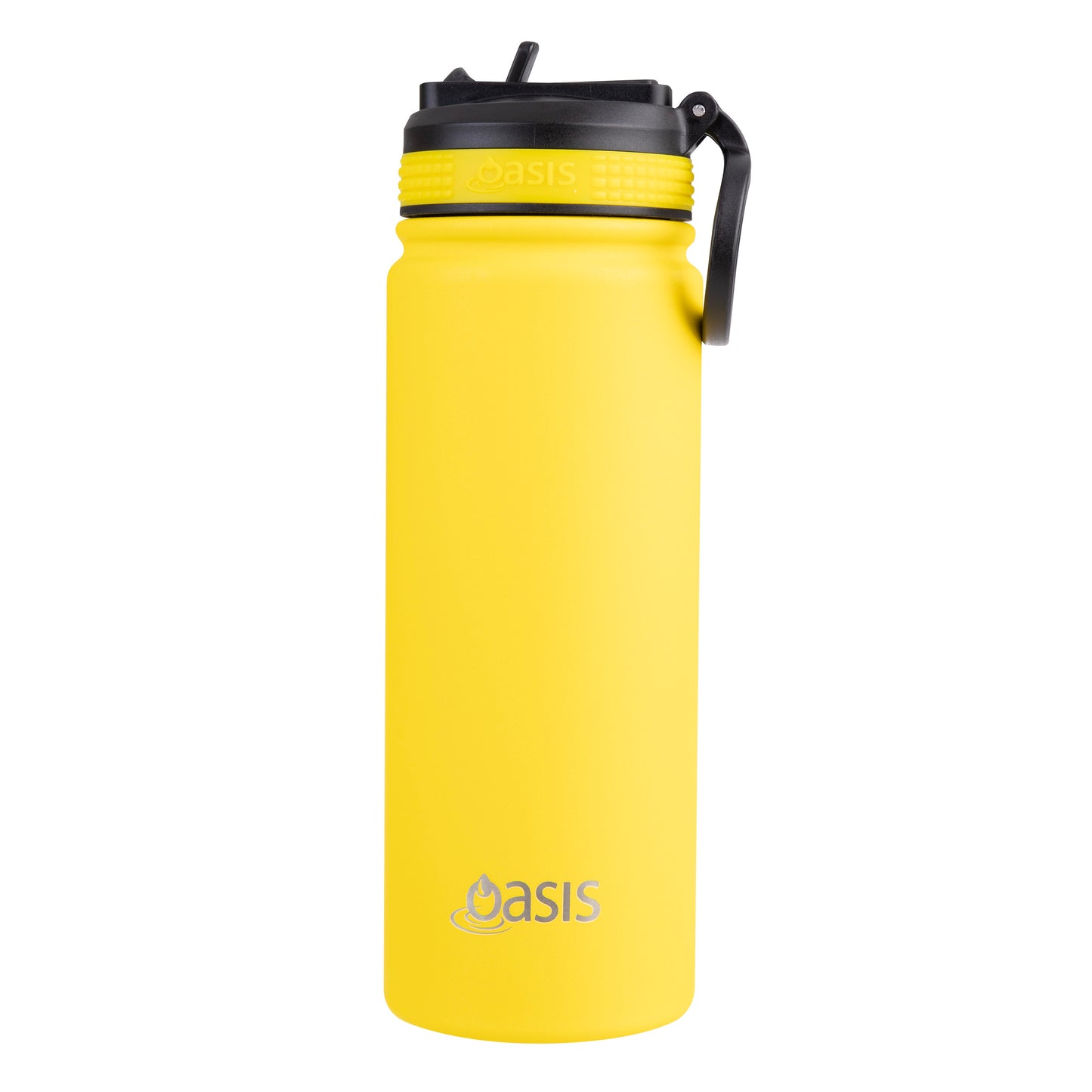 Oasis 550ml Stainless Steel Insulated Challenger Drink Bottle w/ Sipper Straw Lid - Assorted Colours