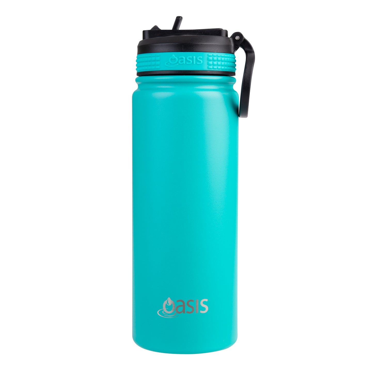 Oasis 550ml Stainless Steel Insulated Challenger Drink Bottle w/ Sipper Straw Lid - Assorted Colours