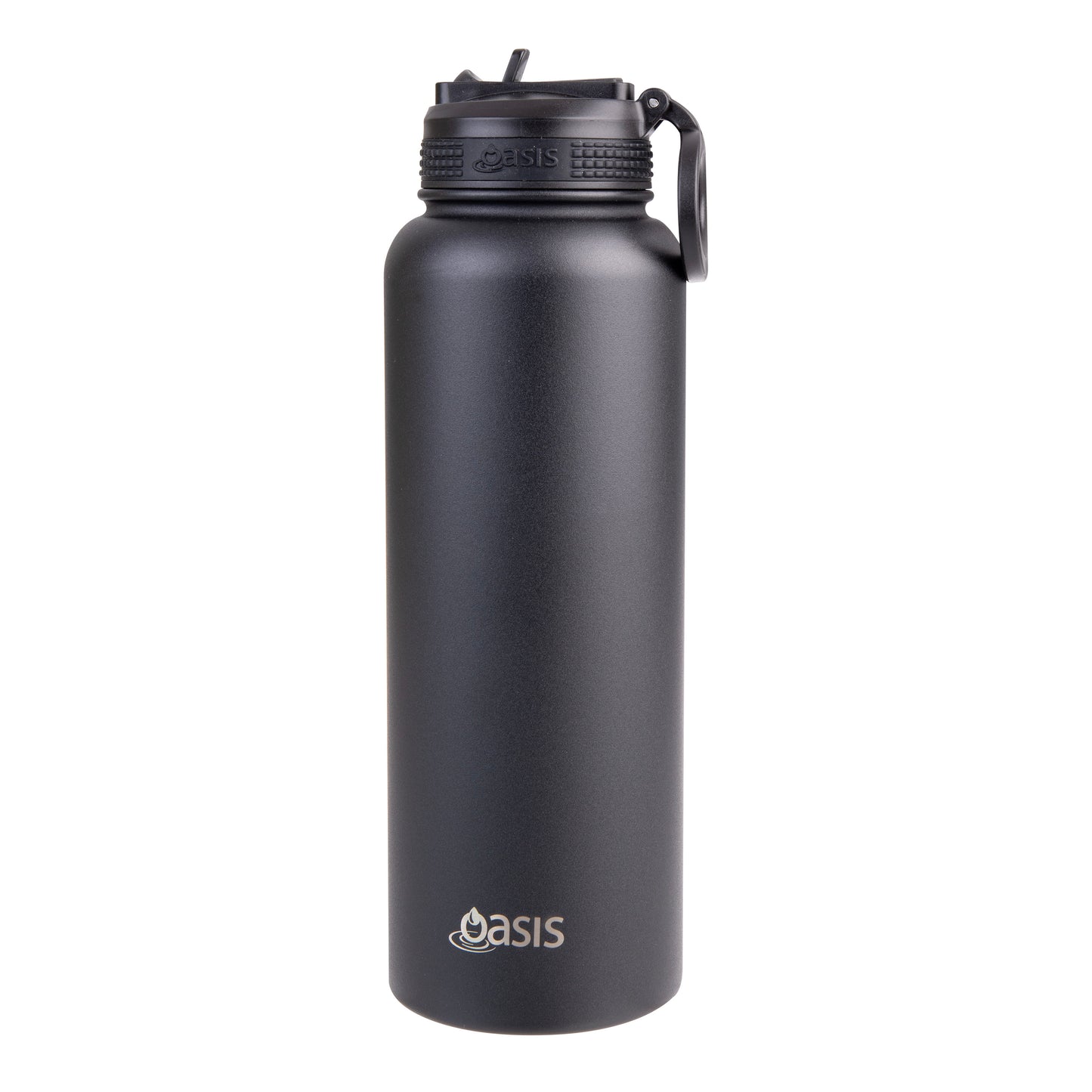 Oasis 1.1 Litre Stainless Steel Insulated Challenger Sports Bottle w/ Sipper Straw Lid - Assorted Colours