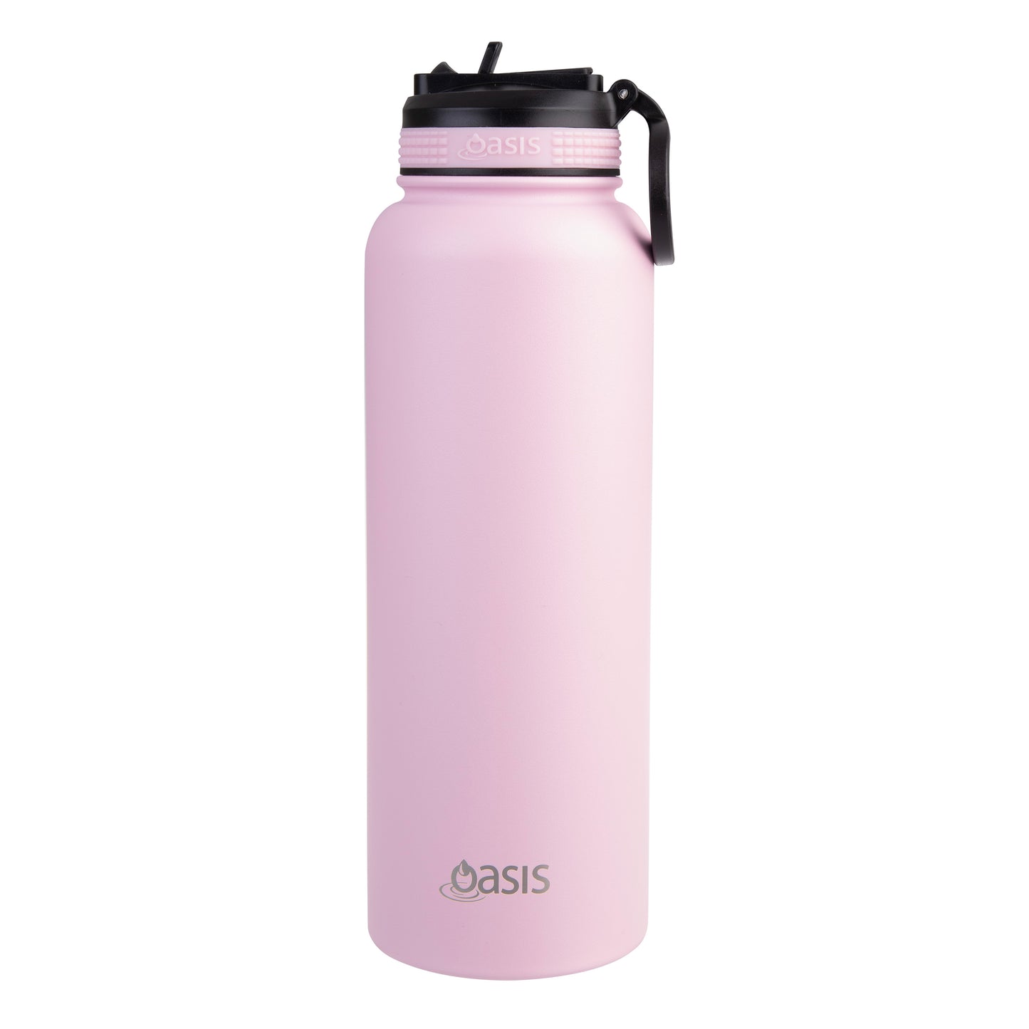 Oasis 1.1 Litre Stainless Steel Insulated Challenger Sports Bottle w/ Sipper Straw Lid - Assorted Colours