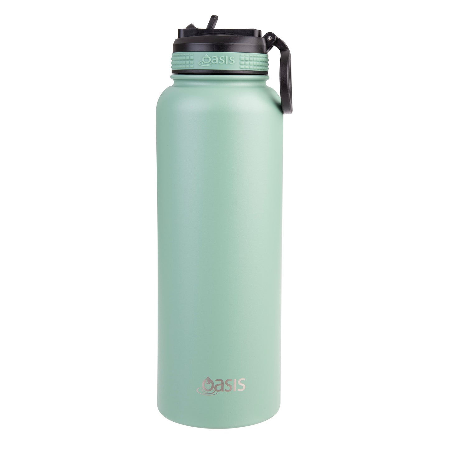 Oasis 1.1 Litre Stainless Steel Insulated Challenger Sports Bottle w/ Sipper Straw Lid - Assorted Colours