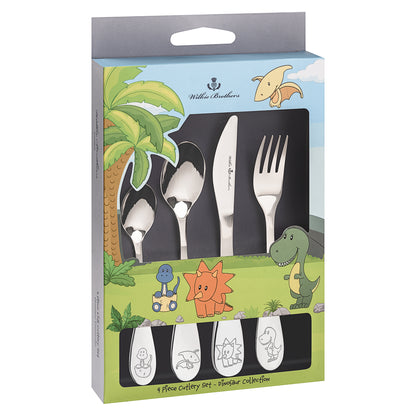 Wilkie Brothers 4 Piece Kids Cutlery Set - Dinosaur *PREORDER*