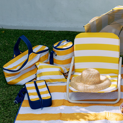 Annabel Trends Picnic Cooler Bag - Yellow Stripe