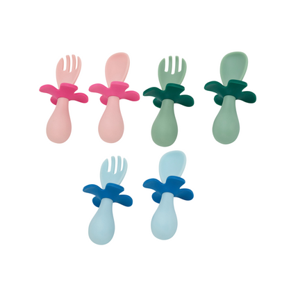 Annabel Trends Flower Fork & Spoon Set - Assorted Colours