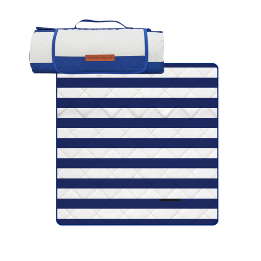 Annabel Trends Picnic Mat - Navy Stripe