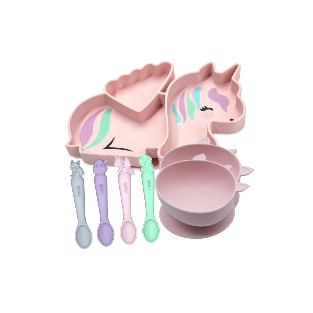 Melii Silicone Mealtime Bundle - Unicorn