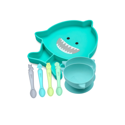 Melii Silicone Mealtime Bundle - Shark